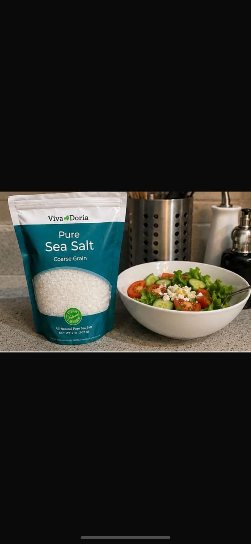 Viva Doria Pure Sea Salt, Coarse Grain, 2 lb | Ideal For Salt Grinders customer photo 1