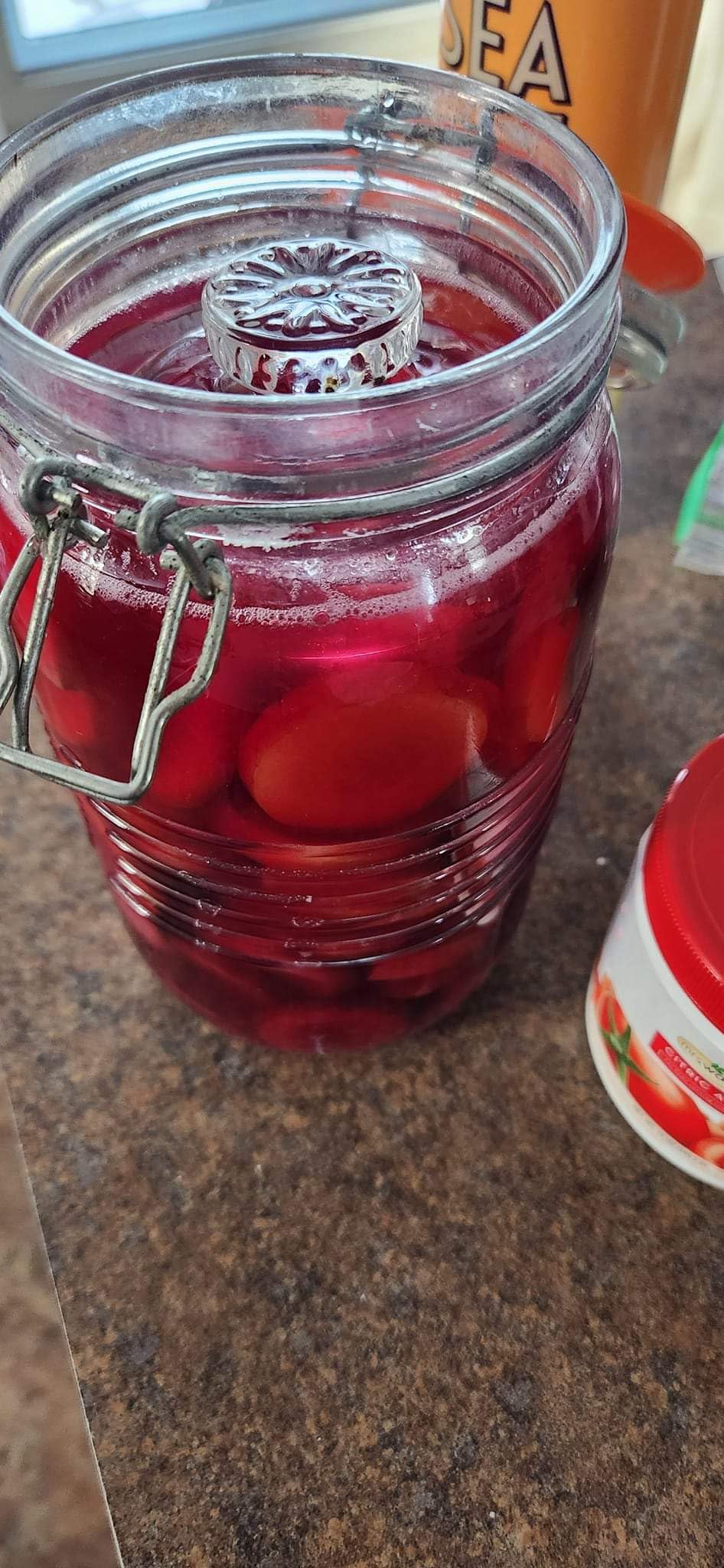 Cedilis 9 Pack Glass Fermentation Weights with Easy Grip Handles, Heavy Glass Fermenting Lids Kit for Wide Mouth Mason Jar, Fermenting Sauerkraut, Kimchi, Pickles, Dishwasher Safe customer photo 2