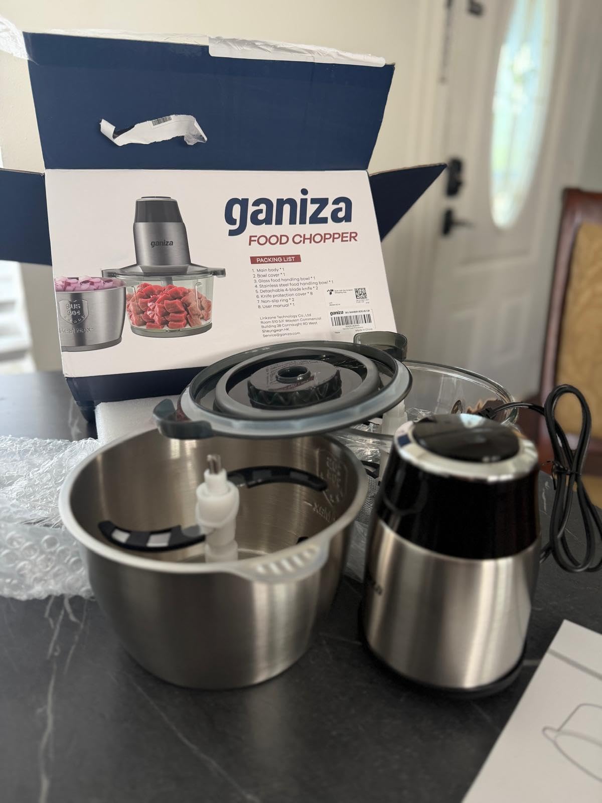 Ganiza Food Processors with 2 Bowls, 450W Meat Grinder Vegetable Chopper customer photo 1