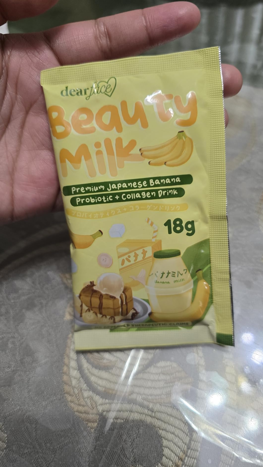 Dear Face Beauty Milk Premium Japanese Banana, 10 Sachets x 18g customer photo 1