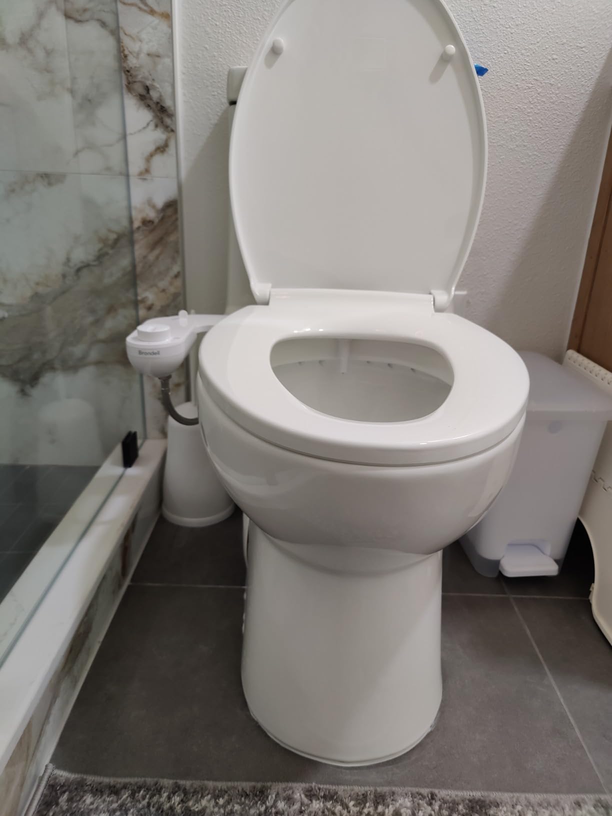 Brondell Fresh Spa Adjustable, Bidet Attachment FSA-15 for Toilet Seats with Adjustable Single Nozzle, Side Arm Control, Thin Profile, White (Ambient Temperature) customer photo 2