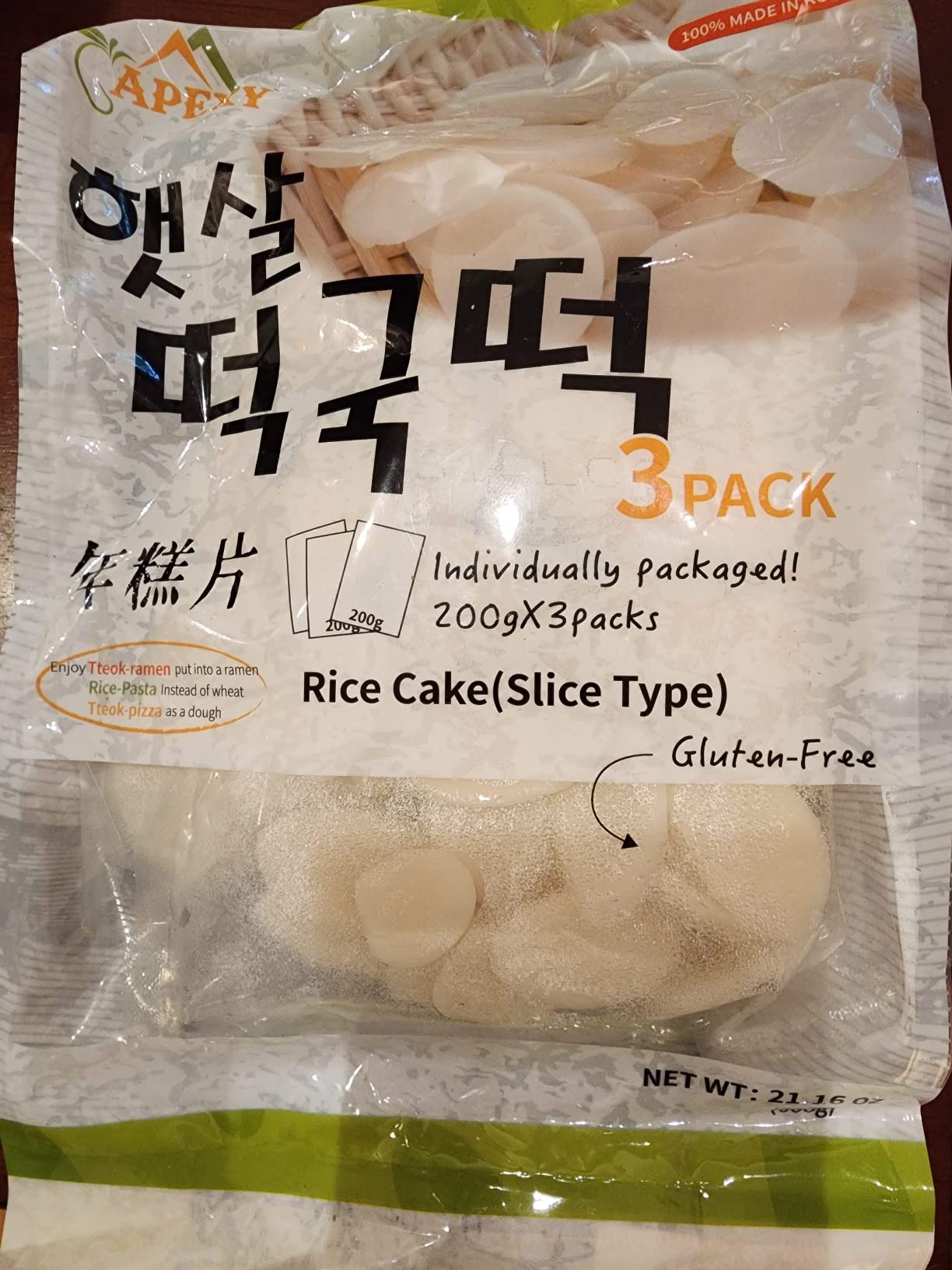 APEXY Sliced Korean Rice Cakes for Tteokguk Soup, Authentic Chewy Oval Rice Cake Slices, Gluten Free Korean Rice Cakes for Hot Pot, Stir Fry & Asian Cooking, 21 oz Pack of 1 customer photo 2