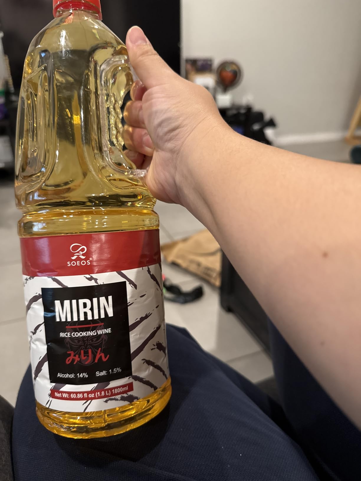 Soeos Mirin, Japanese Cooking Wine, 16.9 fl oz (Pack of 1), Mirin Rice Wine, Authentic Natural Sugar Sweet Rice Cooking Wine for Cooking, Condiments, Seasoning Homemade Sauces, Japanese Seasoning customer photo 2