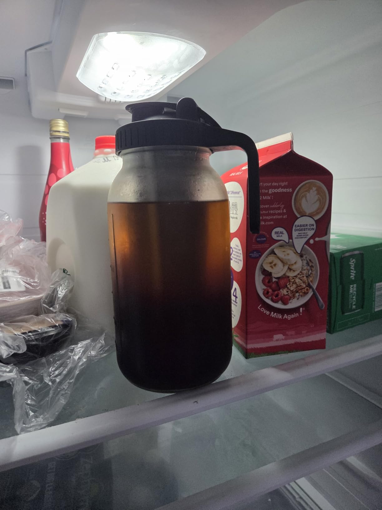 64 oz Cold Brew Coffee Maker, Mason Jar Pitcher with 304 SS Filter - 100μm Fine Mesh Stainless Steel Filter customer photo 2