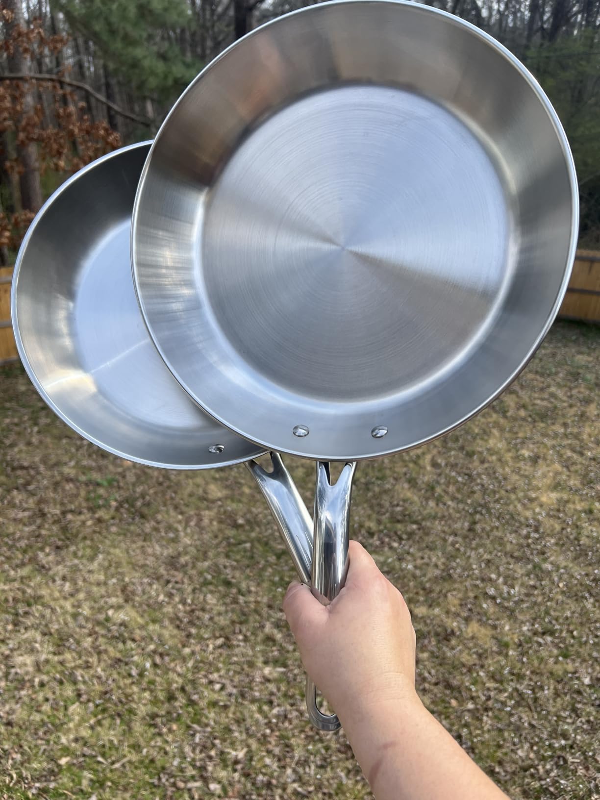 T-fal Stainless Steel Pots and Pans Set 11 Piece, Induction, Oven Broiler Safe 500F, Kitchen Cooking Set w/Fry Pans, Saucepans, Saute Pan, Steamer, Cookware, Dishwasher Safe, Silver customer photo 1