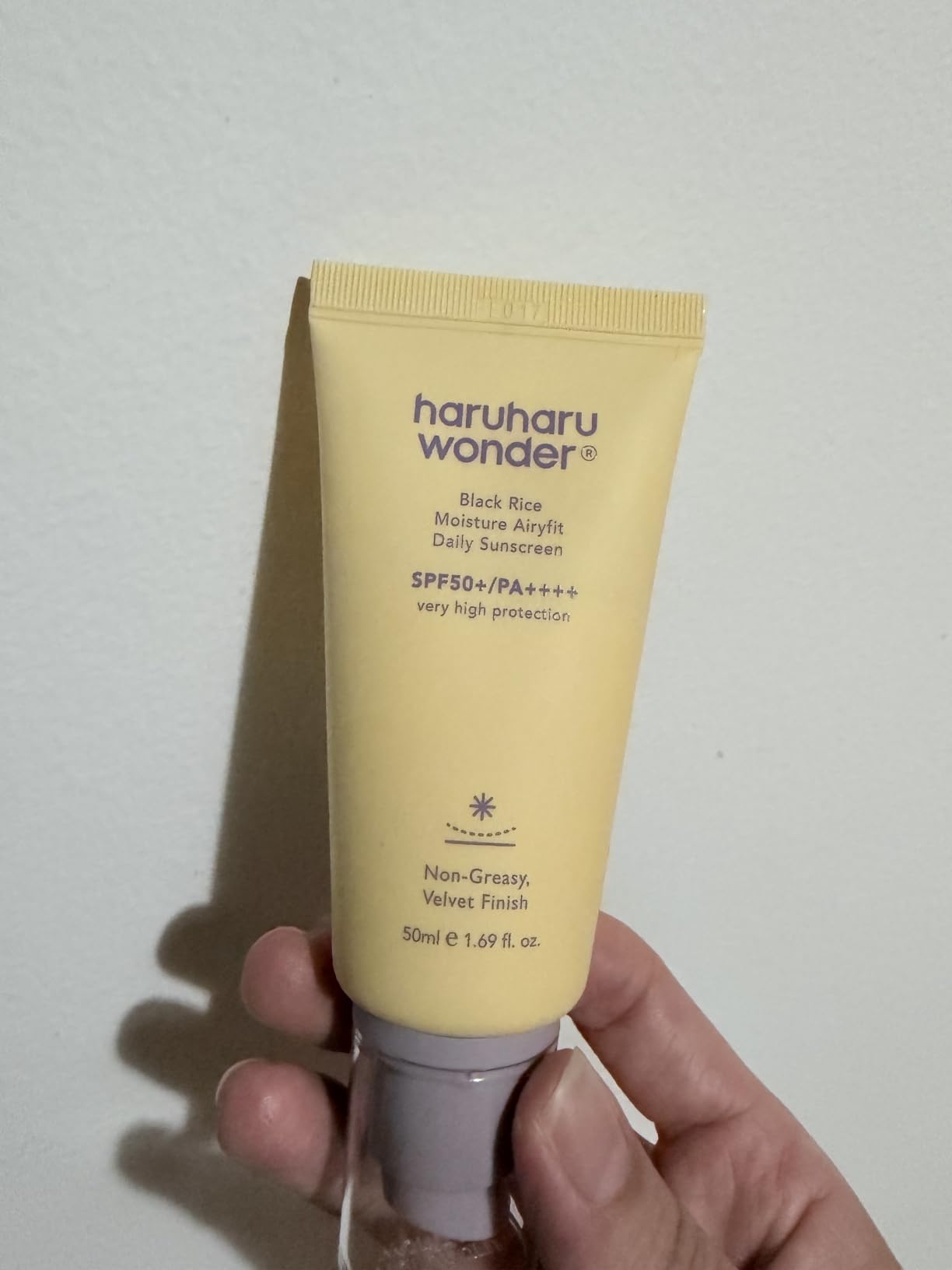 Haruharu Wonder Black Rice Moisture Airyfit Daily Sunscreen 1.69fl.oz - Velvet Finish, No White Cast, Hydrating, Moisturizing, Korean Skin Care, Vegan, Clean Beauty customer photo 1
