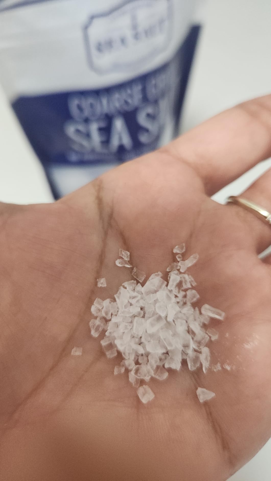 Sea Salt Superstore Coarse Sea Salt for Grinder Refill, Non-Iodized, 14 oz | Coarse grain kosher, unrefined Baja salt for cooking, mineral-rich, bag customer photo 1