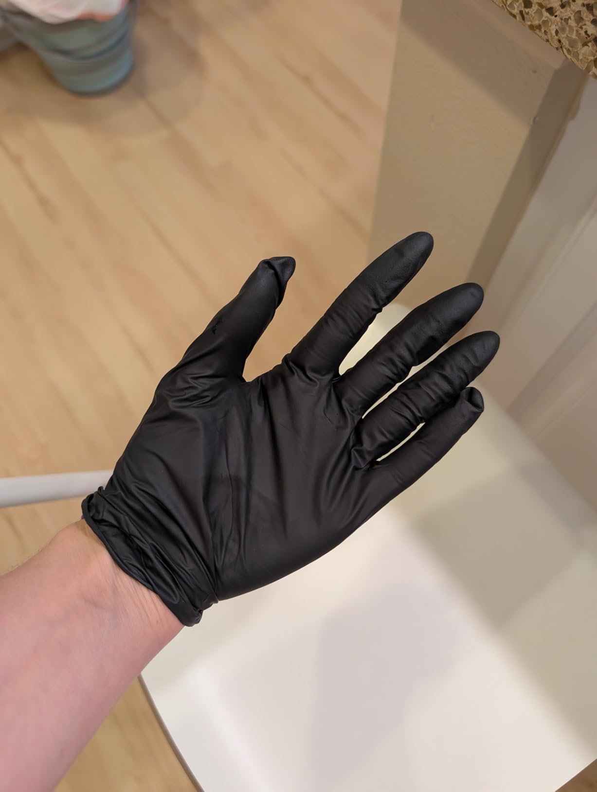 Inspire Black Nitrile Gloves HEAVY DUTY 6 Mil Nitrile Chemical Resistant Medical Cooking Cleaning Disposable Black Gloves customer photo 1