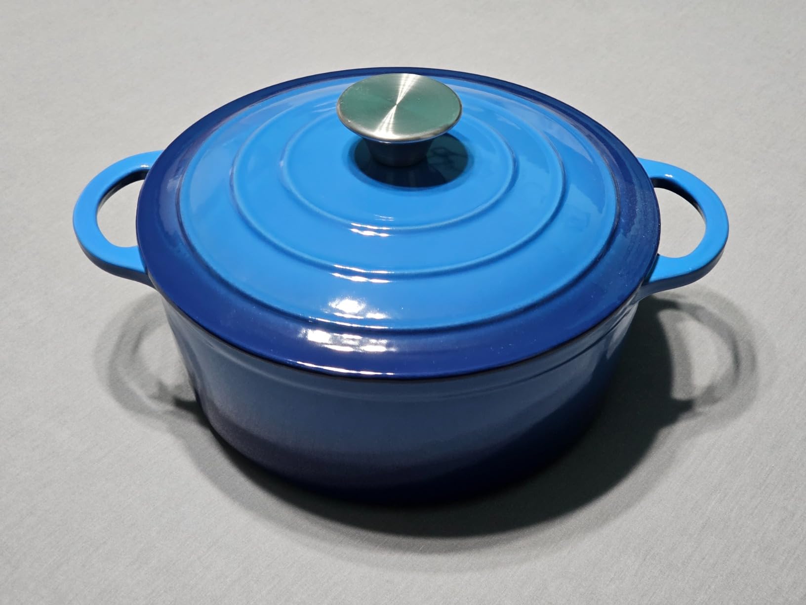 6 Quart Dutch Oven Enameled Cast Iron with Lid - Big Dual Handles - Oven Safe up to 500°F - Classic Round Pot for Versatile Cooking (Blue, 6 QT) customer photo 1