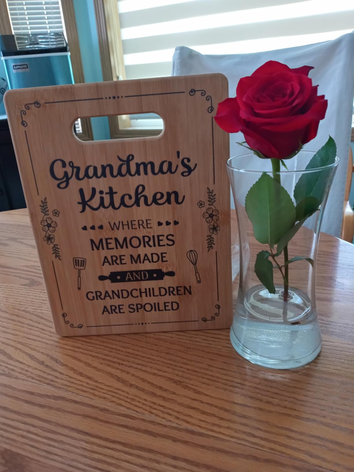 Grandma Gifts, Grandma Birthday Gifts, Unique Grandma's Cutting Board, Best Mothers Day Christmas Gift for Grandmother Nana from Granddaughter Grandson customer photo 1