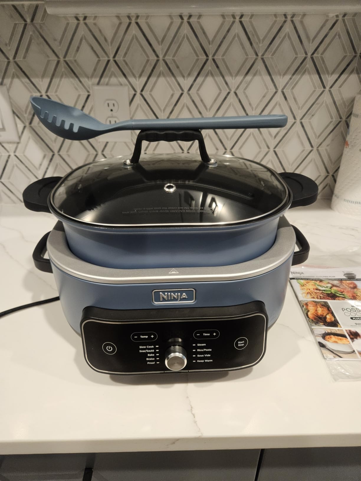 Ninja Everyday PossibleCooker Pro, 6.5-qt, Midnight Blue, MC1101, 10-in-1 Multi-Cooker with Slow Cook, Sear/Saute, Braise, Rice, Oats & Pasta functions, cool-touch handles customer photo 1