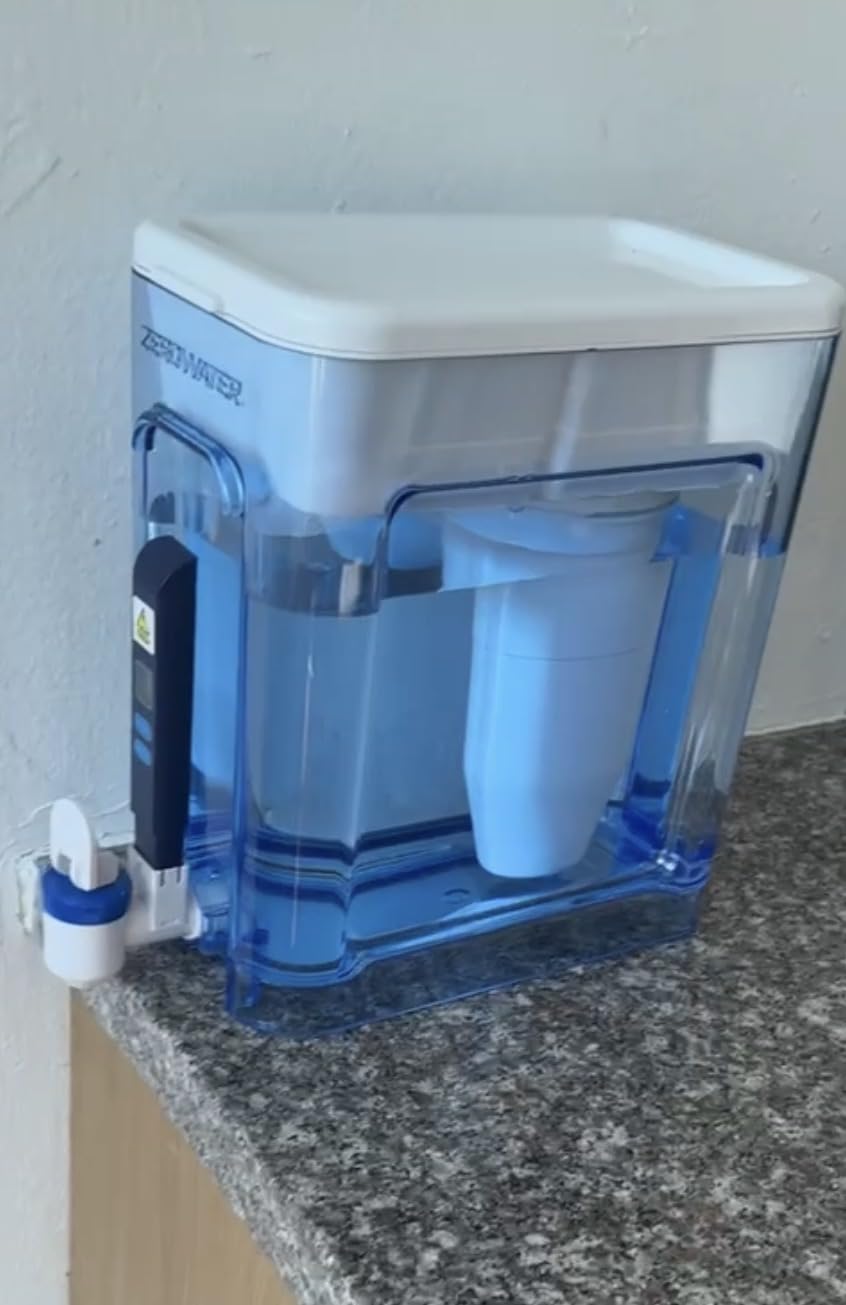 ZeroWater 52-Cup Large Water Filter Dispenser Removes PFOA/PFAS | IAPMO certified: Lead, PFOA/PFOS, chromium, mercury; 5-stage Advanced Filtration; 0 TDS Water Filter Pitcher customer photo 2