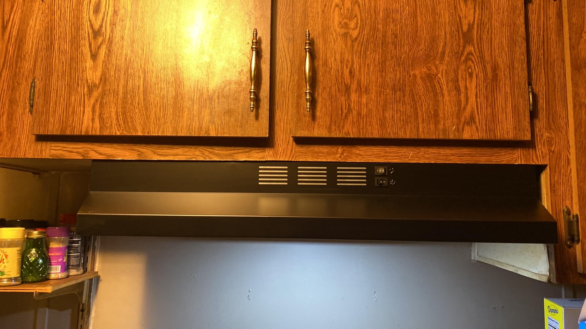 Under Cabinet Range Hood 30 inch, Stainless Steel Stove Hood | Ducted/Ductless Convertible Vent Hood, Rocker Button Control, 2 Speeds Exhaust Fan, 280 CFM, Black customer photo 1