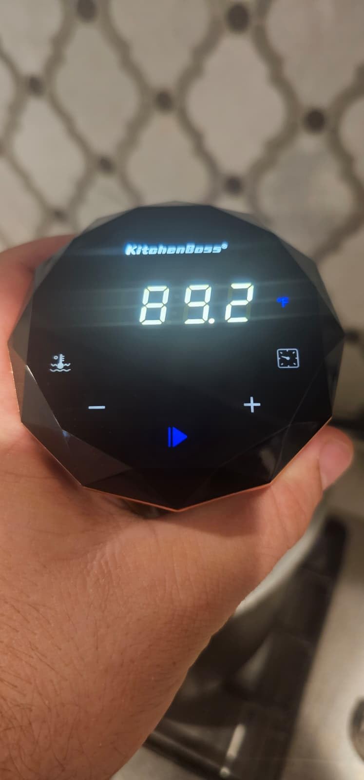 KitchenBoss Wifi Sous Vide Machine: Ultra-quiet Sous Vide Cooker Immersion Circulator APP Control, IPX7 Waterproof Stainless Steel 1100W Professional Sous Vide Precision Cooker, Black (G300PT) customer photo 2