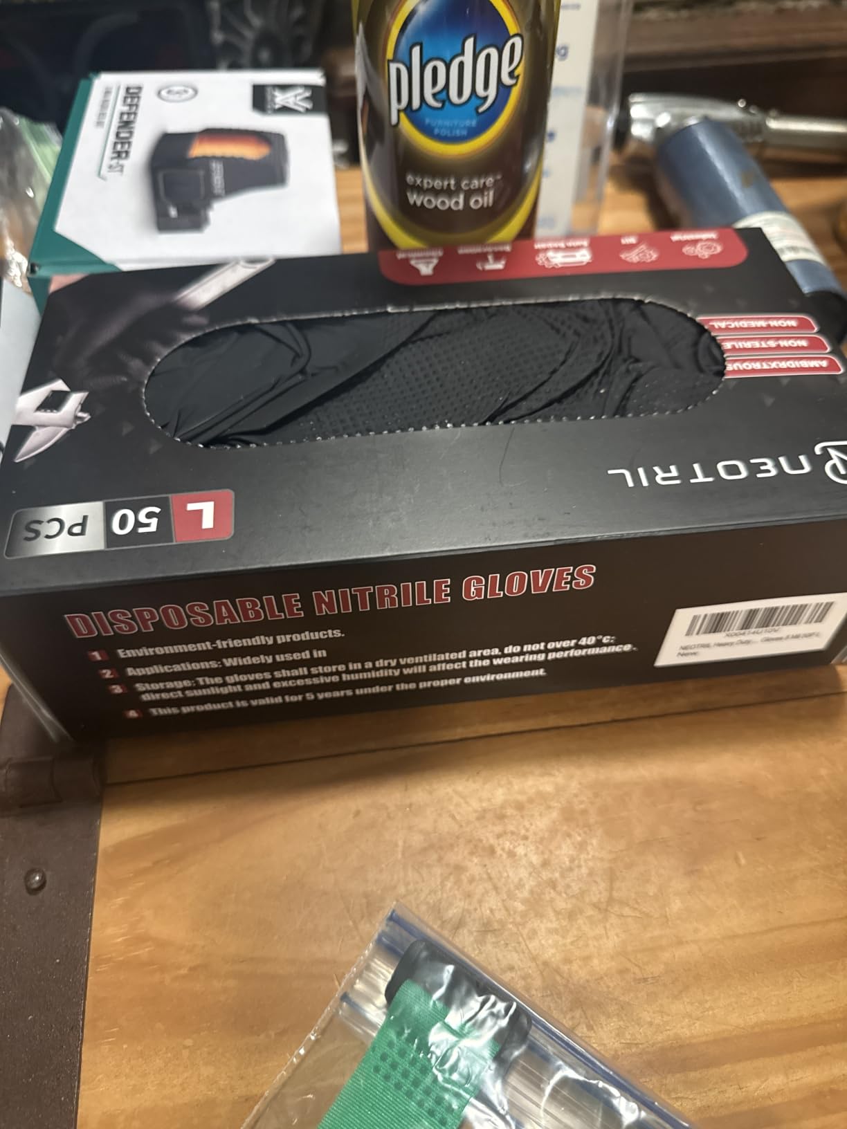 NEOTRIL 8 Mil Heavy Duty Disposable Nitrile Gloves with Diamond Texture Grip Rubber Gloves Latex & Powder Free customer photo 2