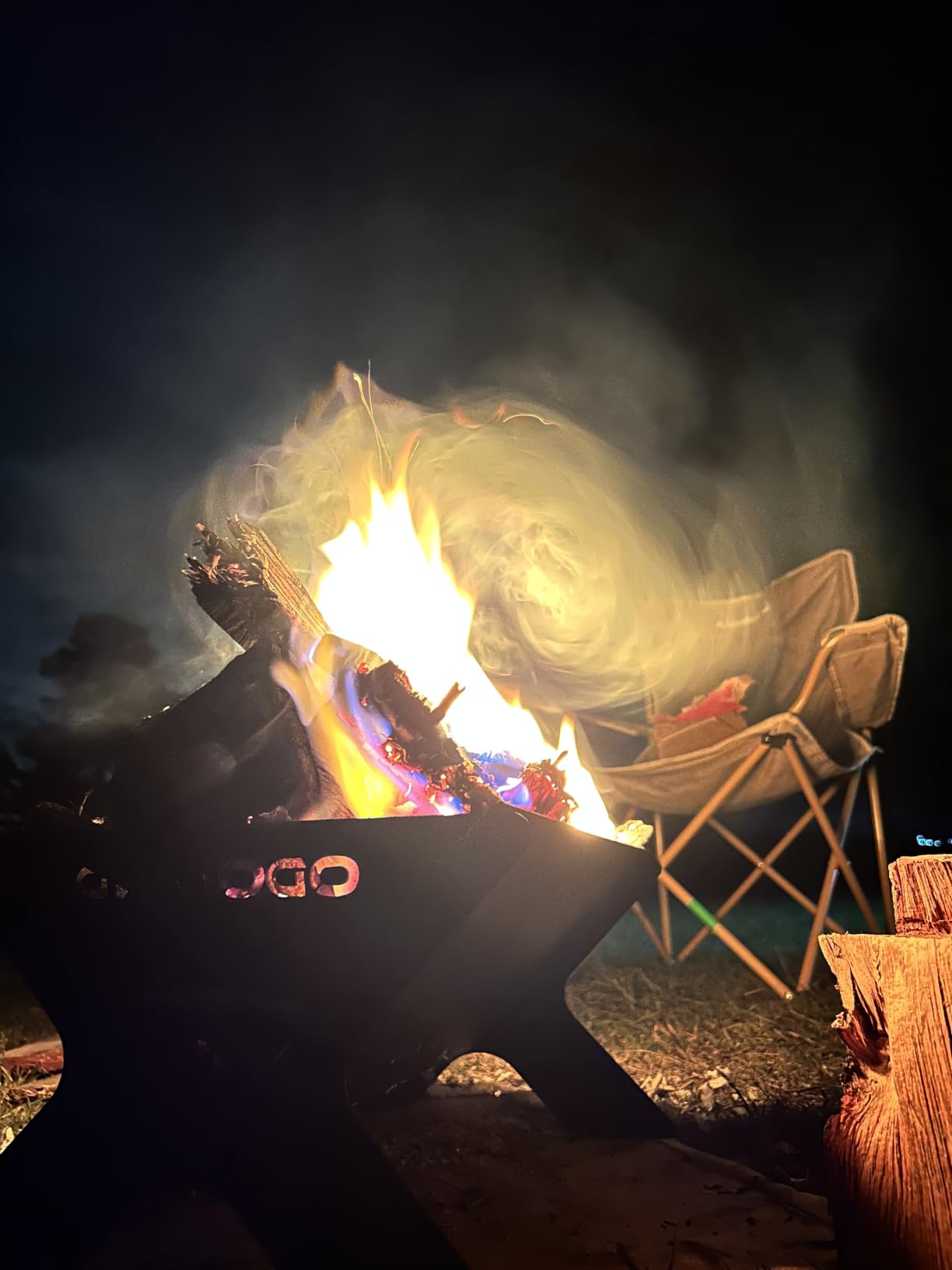 Odoland Folding Portable Charcoal Grills for Outdoor Cooking Bonfire BBQ, Heavy Duty Iron, for Picnic Patio Backyard, Firepit and Barbecue Grill customer photo 1