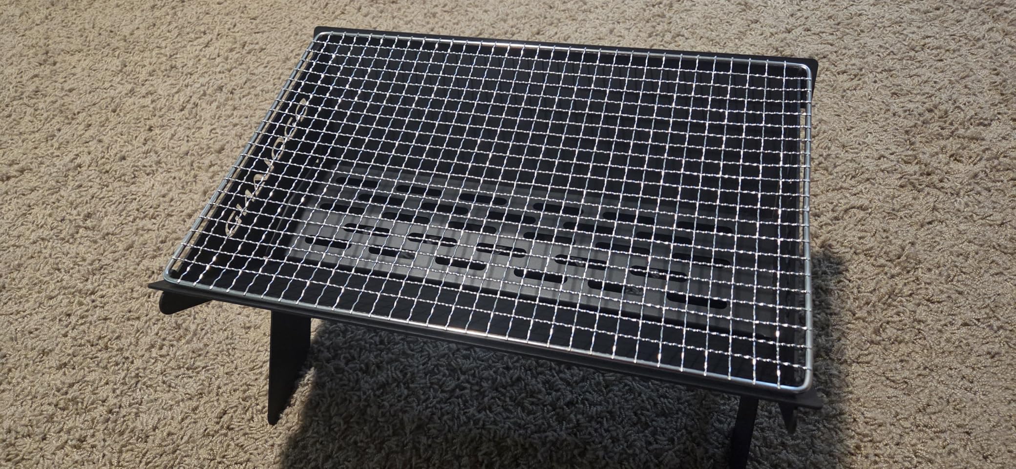 Odoland Folding Portable Charcoal Grills for Outdoor Cooking Bonfire BBQ, Heavy Duty Iron, for Picnic Patio Backyard, Firepit and Barbecue Grill customer photo 2
