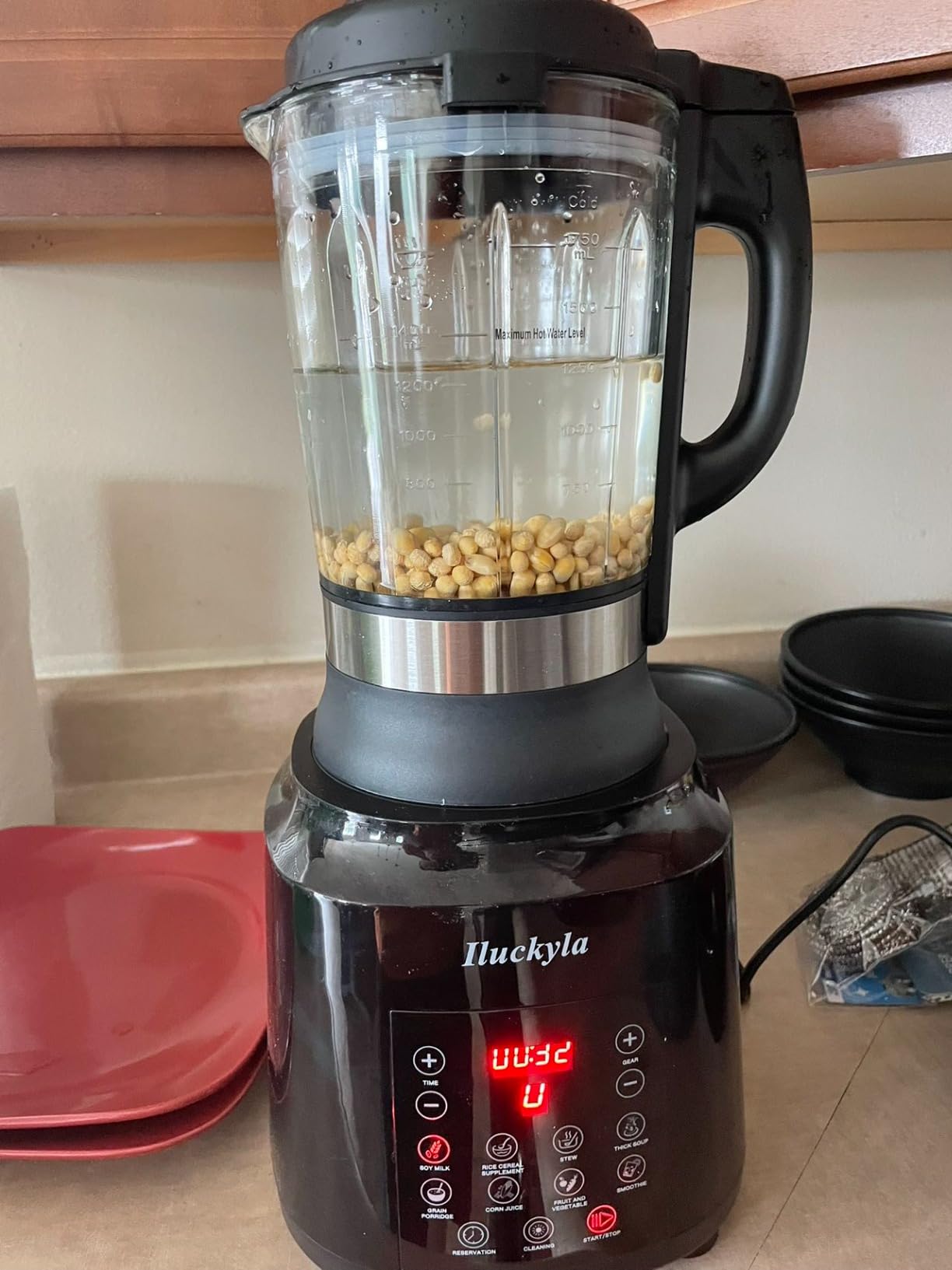 1200W Countertop Blender, Food Processor Hot Soup Maker with 9 Programs | 12H Preset, 60OZ, Self-Cleaning, Auto-Shutoff, Crushing, Mixing, Pureeing, Grinding, Chopping, High-Speed Kitchen Appliance customer photo 2