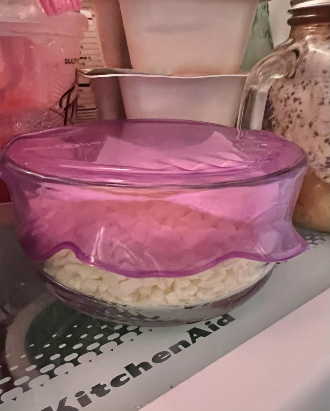 Silicone Stretch Lids for Food Storage in Fridge, Reusable Elastic Bowl Covers for Cup, Cans, Jars, Round & Rectangle Container, Food Grade Silicone Microwave Food Cover, Heat-Resistant, 6PCS customer photo 1