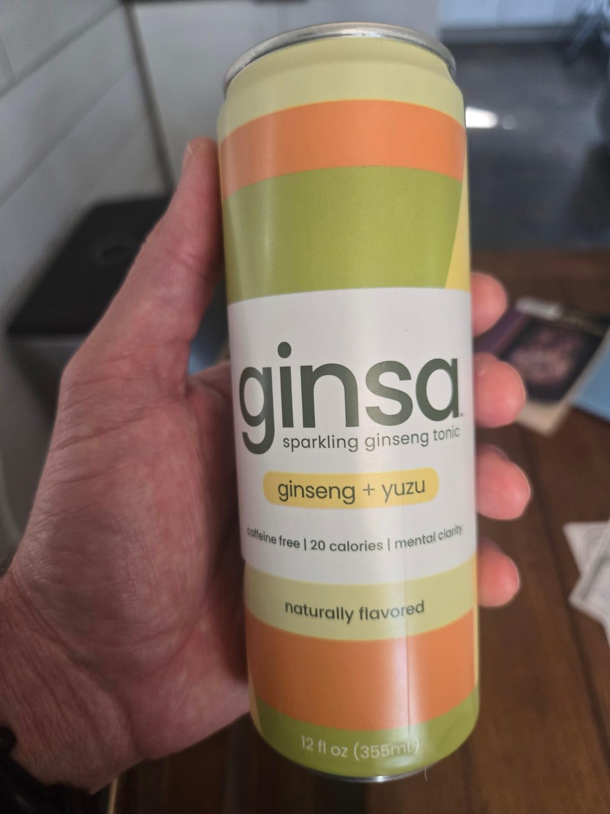 ginsa Sparkling Ginseng Energy Drink with Korean Red Ginseng | Natural Energy Booster | Non-GMO, Supports Focus & Clarity with Pure Ginseng Root, No Caffeine | 12 Pack | 12oz | Ginseng + Yuzu Flavor customer photo 1