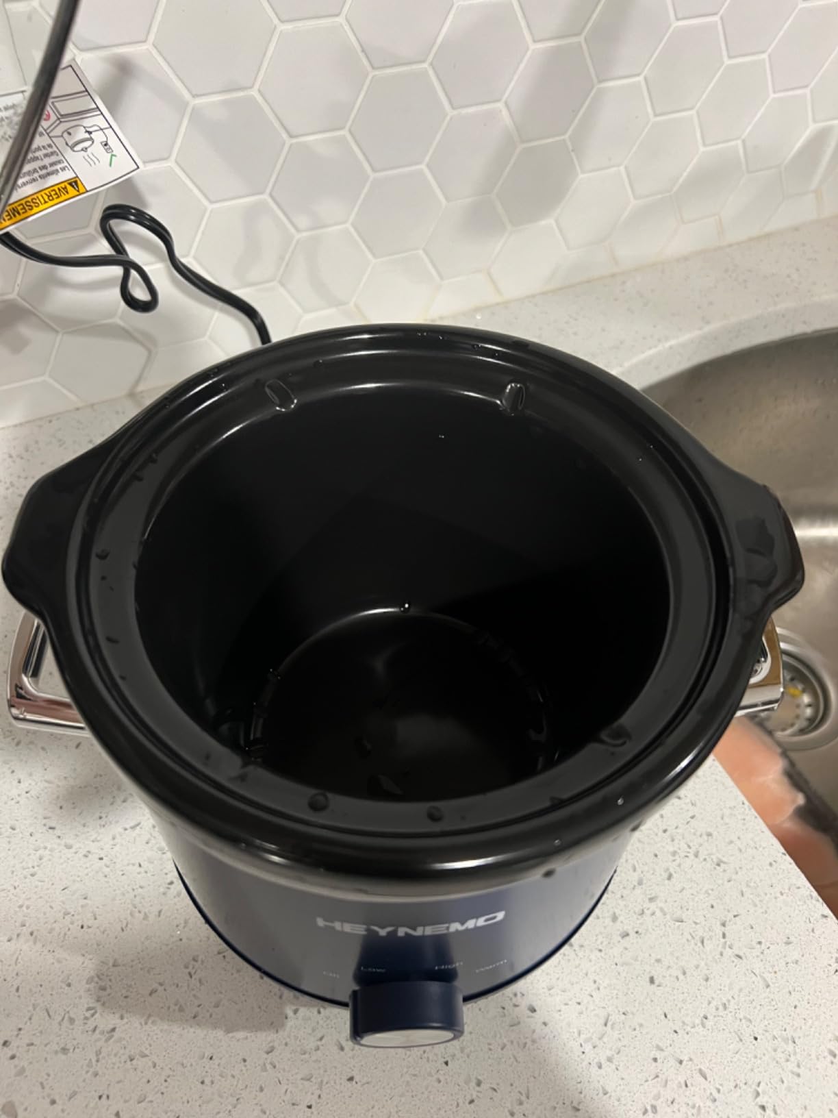 2 QT Small Slow Cooker, 3 Adjustable Temp, Upgraded Ceramic Pot, Easy Clean-up, Nutrient Loss Reduction, Sauces, Stews & Dips, Stainless Steel, Blue customer photo 1
