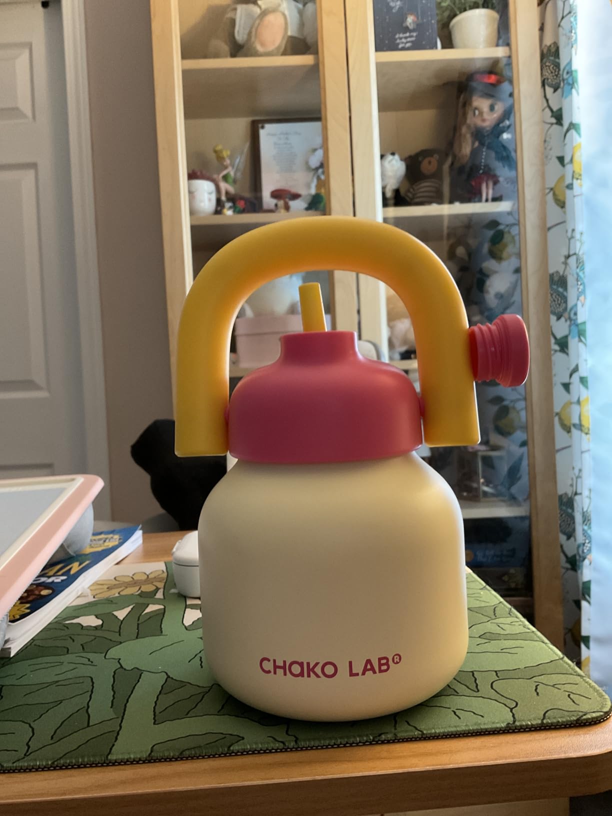 CHAKO LAB Water Bottle with Straw and Carry Handle 33oz, Vacuum Insulated, Leak-proof Reusable Flask, Keeps Cold 36h customer photo 2