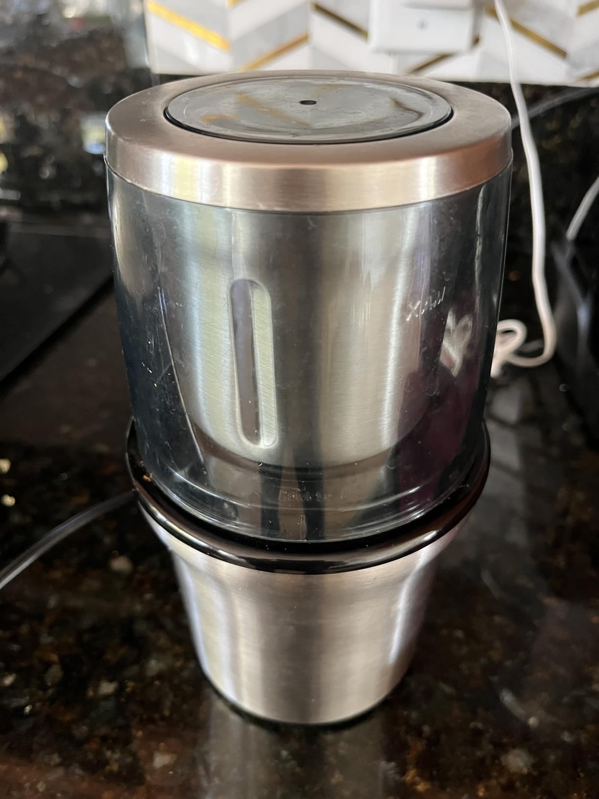 Secura Electric Coffee Grinder and Spice Grinder with Stainless Steel Blades, 2 Removable Bowls, Black customer photo 1