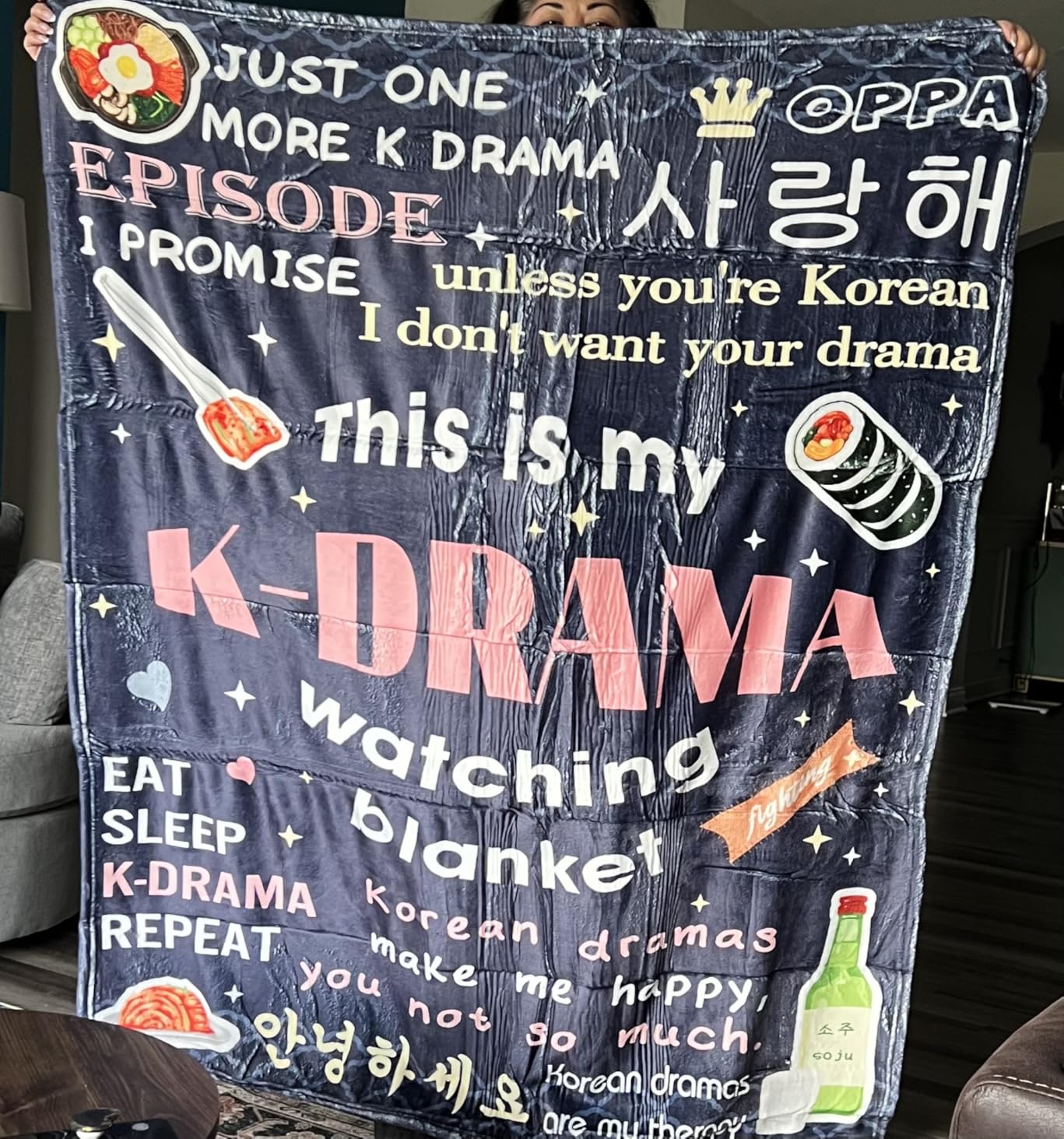 Korean Drama Gifts, K Drama Blanket 60x50in, Korean Gifts | K Drama Gifts for Women, Kdrama Merch, Korean Gifts for Women customer photo 1