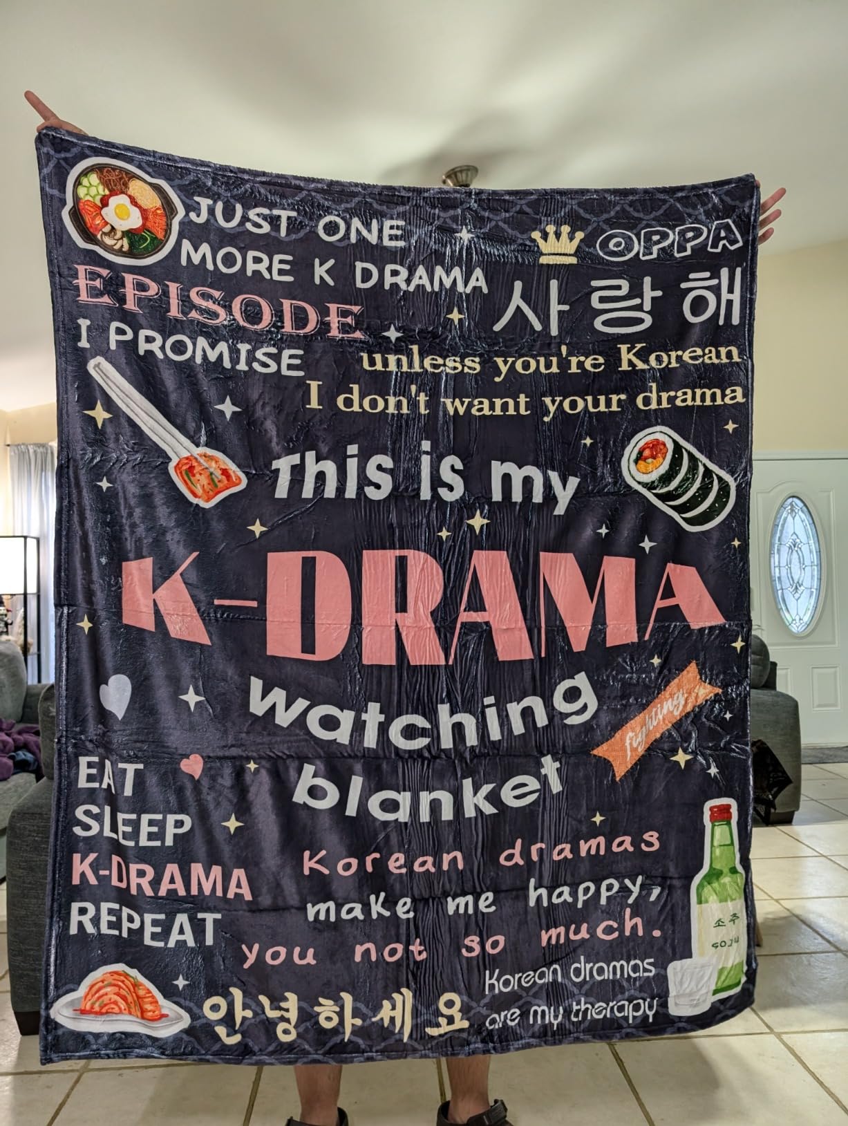 Korean Drama Gifts, K Drama Blanket 60x50in, Korean Gifts | K Drama Gifts for Women, Kdrama Merch, Korean Gifts for Women customer photo 2