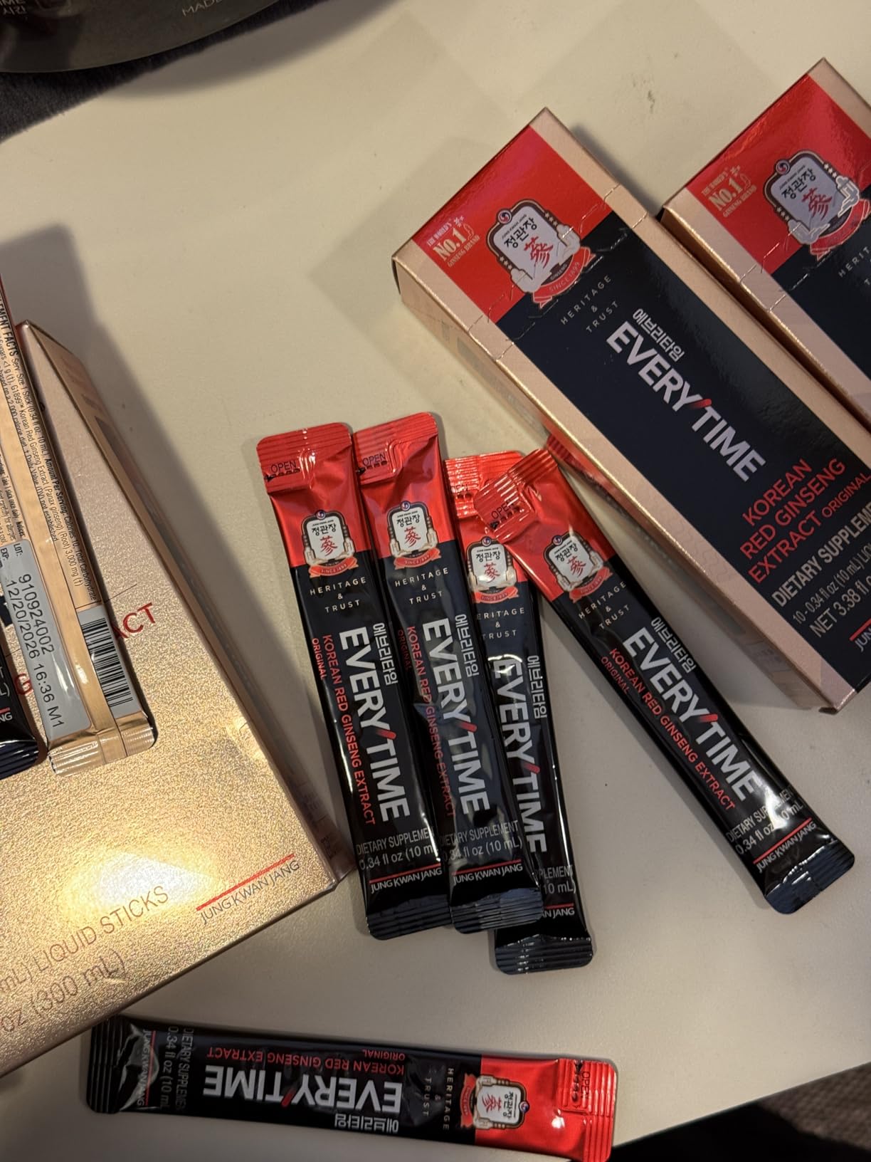 JUNG KWAN JANG Everytime Korean Red Ginseng Extract Original 30 Sticks | Korean Red Ginseng 3,000mg, Energy Boost, Immune Support, Caffeine Free, Sugar Free, Vegan, Fast Absorption, 30 Liquid Sticks customer photo 1