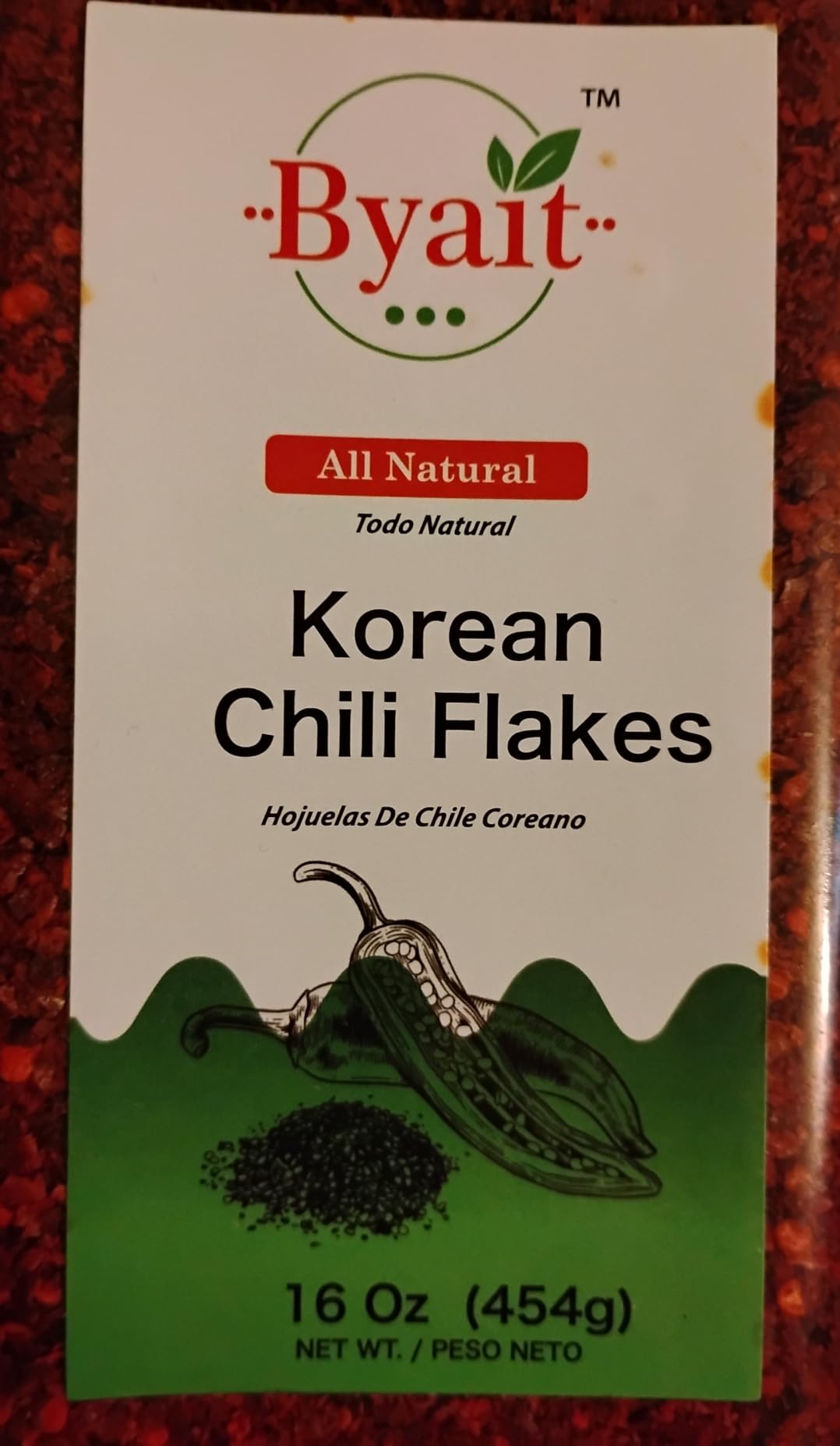 Byait Gochugaru Korean Chili Flakes 16 Oz (1 LB), Medium Hot | Pure Red Chili Pepper Flakes For Kimchi, Chili Oil, Korean Cooking, Marinades, Soups, Stews, and Everyday Seasoning customer photo 1
