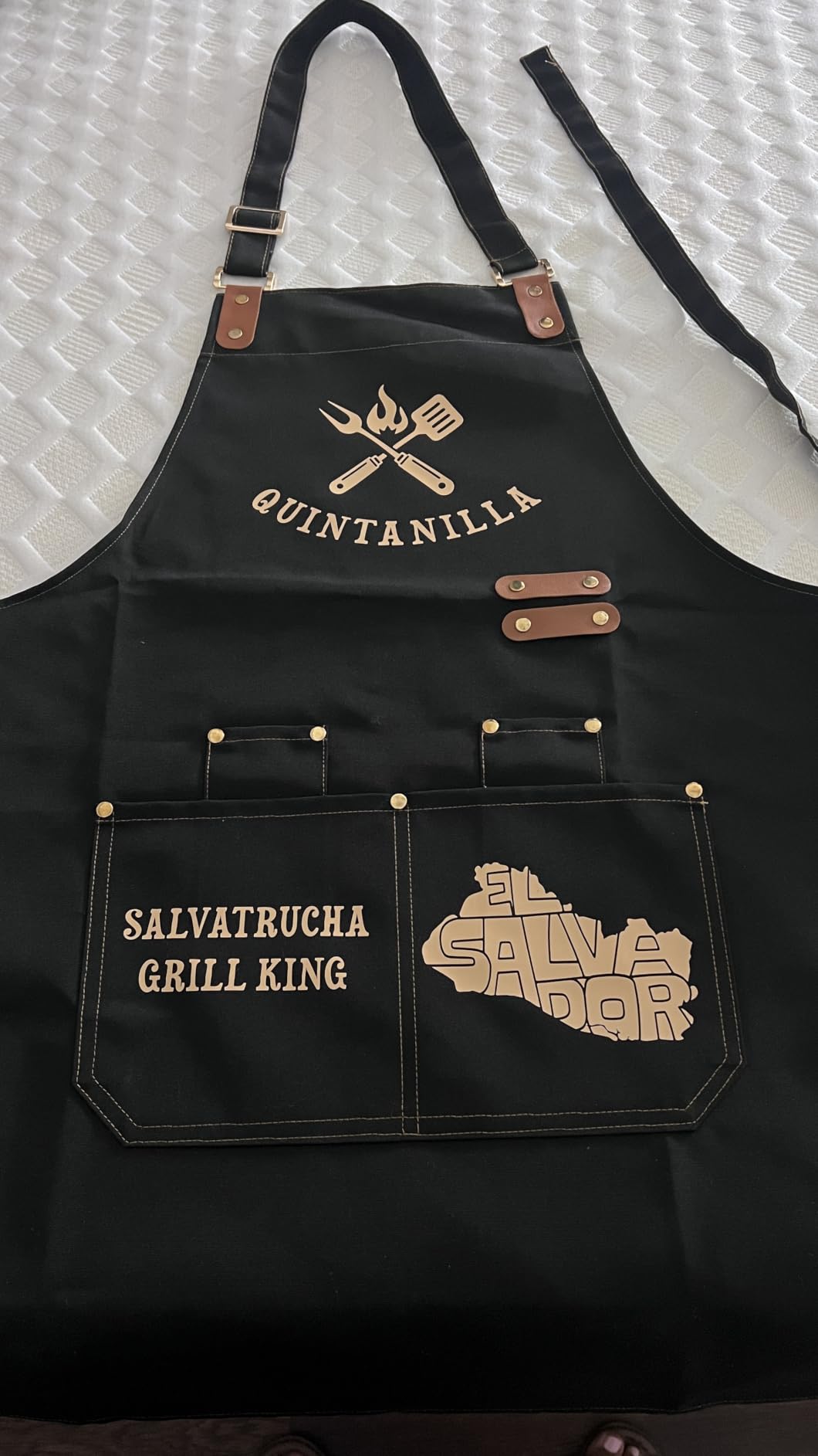 Apron for Men Women, Chef Cotton Apron with Pockets Adjustable Strap | Heavy Duty Kitchen Apron, Oil Resistant, Aprons for Cooking, Baking, BBQ, Grill, Gardening, Woodwork, Hair Stylist customer photo 2