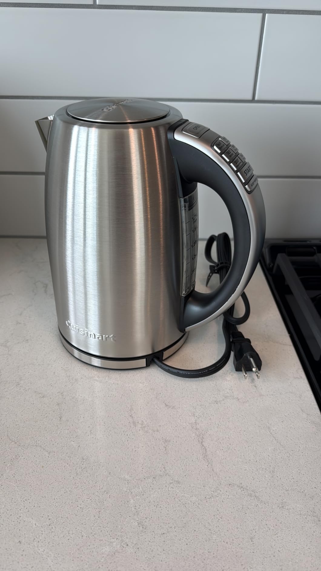Cuisinart PerfecTemp 1.7-Liter Electric Kettle, Cordless Electric Tea Kettle, 1500W for Fast Heat-Up, 6 Preset Temperatures, 30-Minute Keep Warm, Stay Cool Nonslip Handle, Pistachio Stainless customer photo 2