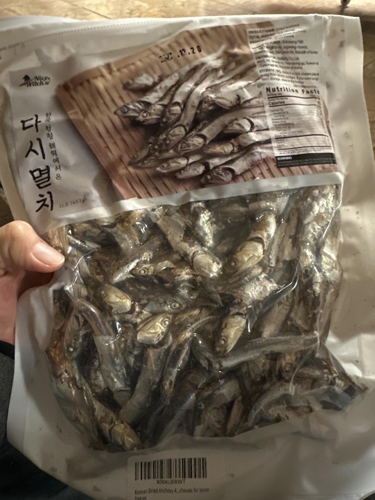 NICE WITCH'S Korean Soup Anchovy, Dried Anchovies for Broth & Stock, Rich Umami Flavor, 1 lb (454g) 다시멸치 customer photo 1