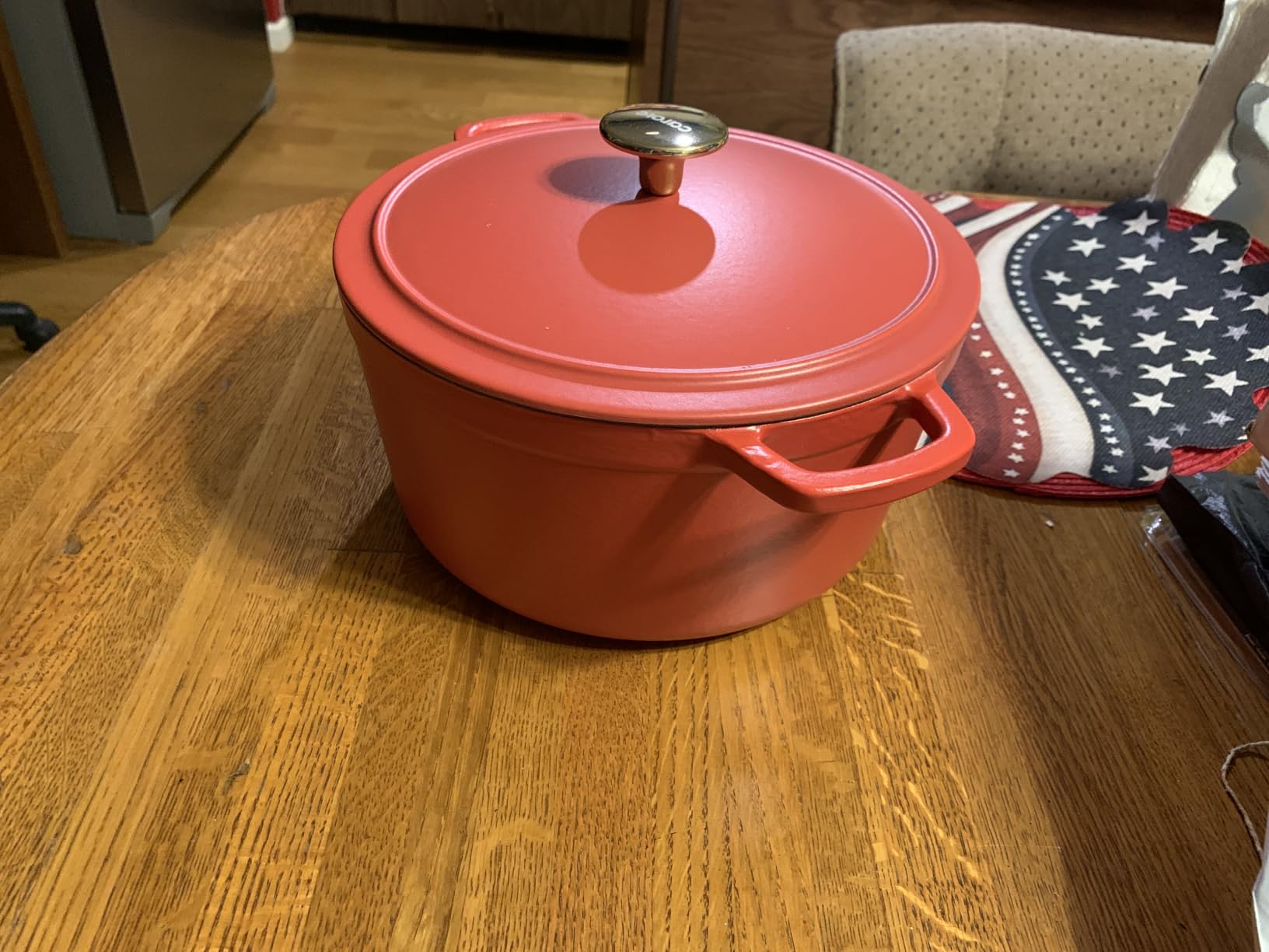 CAROTE 5QT Cream White Enameled Cast Iron Dutch Oven Pot with Lid | Healthy Cookware for Sourdough Bread Baking, Braising, Healthy Non Toxic Cookware Dual Handles, Oven Safe up to 500° F customer photo 2