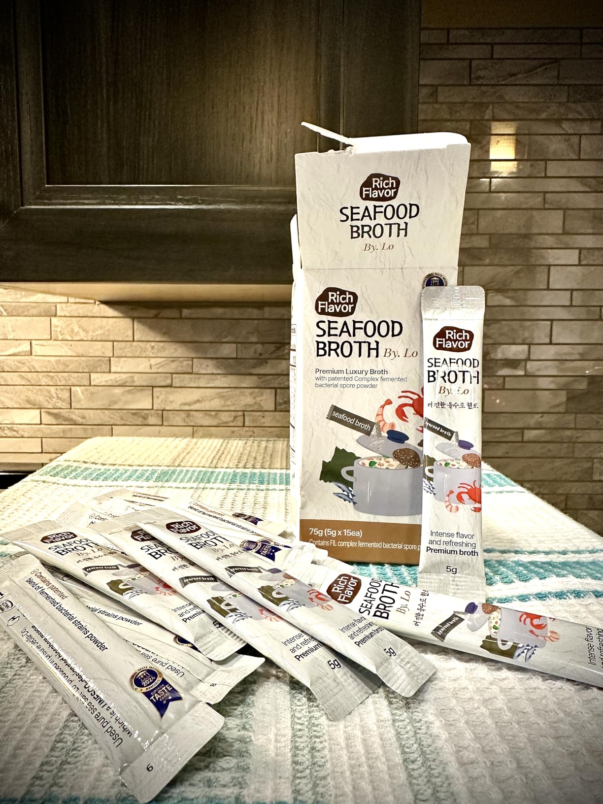 Korean Food Seafood Broth Powder, Rich Flavor, Instant Stock, 15 Pack, 75g customer photo 1