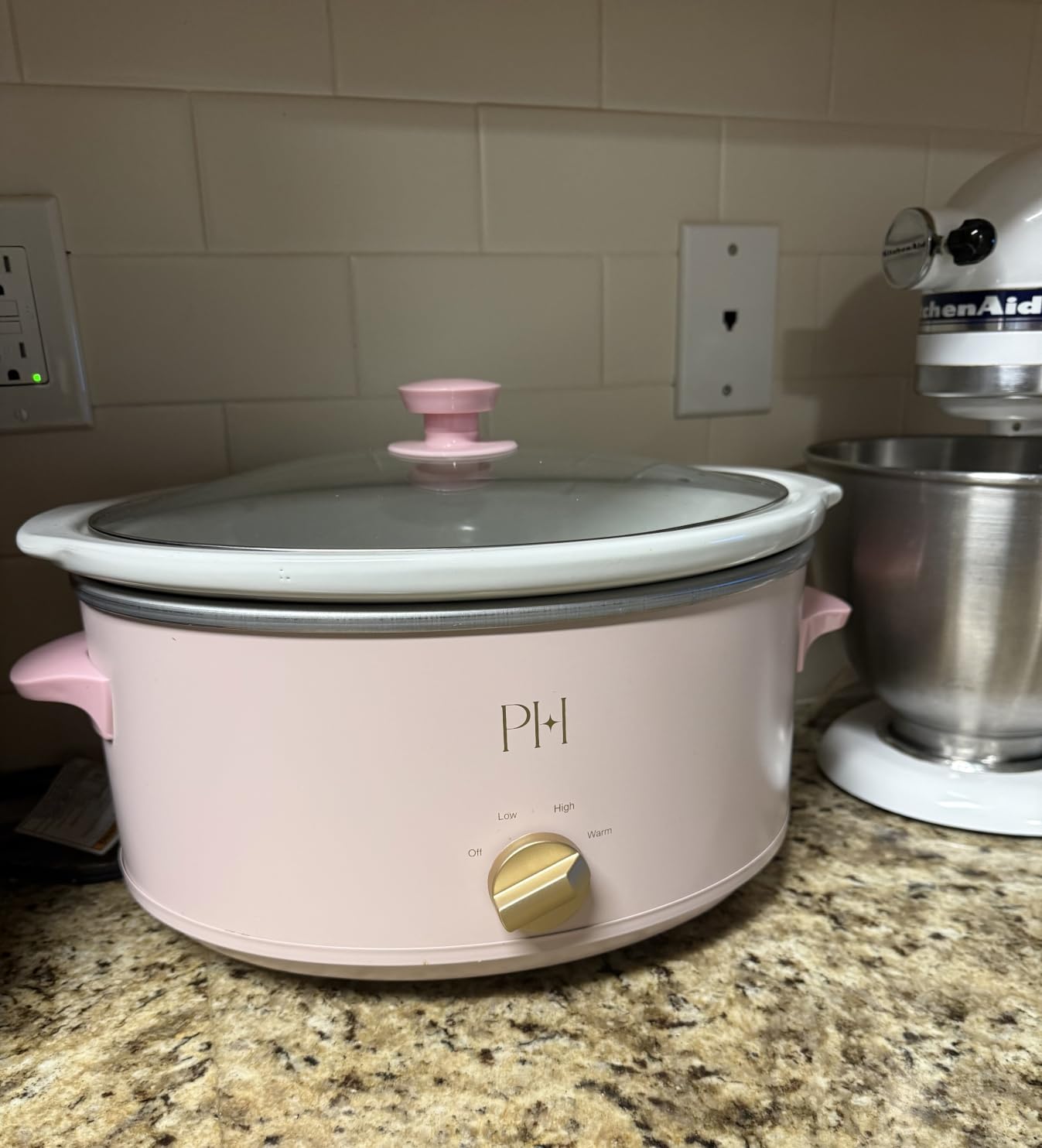 Paris Hilton 3.5-Quart Manual Slow Cooker, Naturally Nonstick Stoneware Ceramic Insert, Three Settings (Low, High, Warm), Dishwasher Safe Family Size Slow Cooker, White customer photo 2