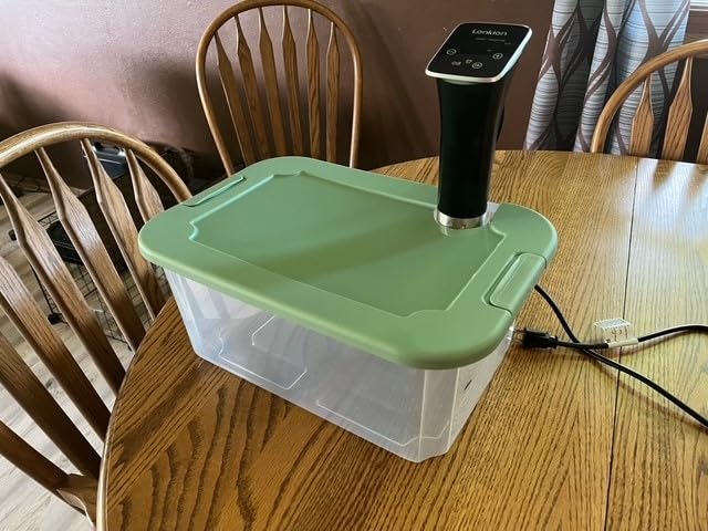 Sous Vide, Lonkion Sous Vide Cooker Machine, Temperature Control, 1100W IPX7 Immersion Circulator, Fast Heating, Home Kitchen Use, Easy to Store customer photo 2