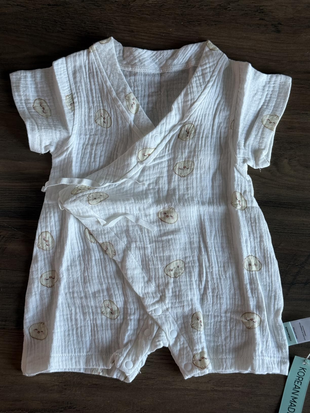 Baby Kimono Romper, Traditional Korean Print, 100% Cotton customer photo 1