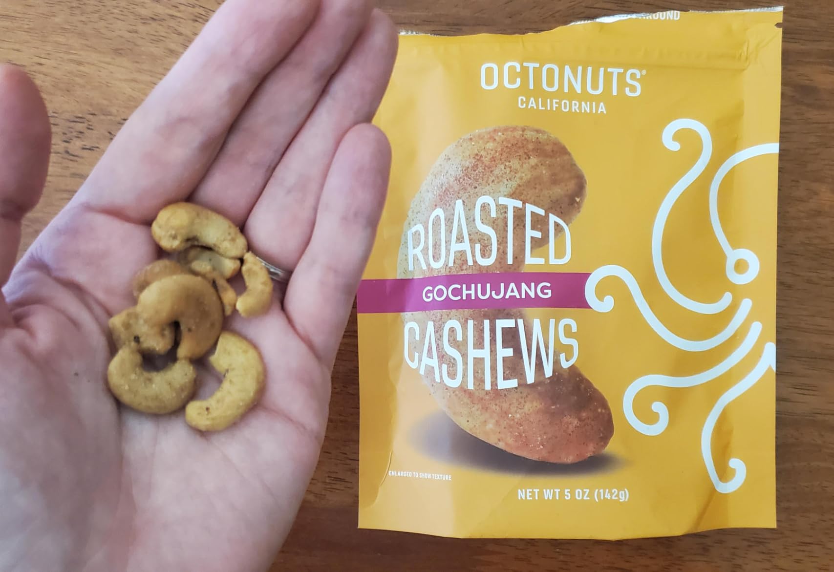 Octonuts Gochujang Roasted Cashew (5oz) Plant Based Protein Snack with Korean-Inspired Flavor, Keto Friendly, Vegan & Non-GMO Verified customer photo 1
