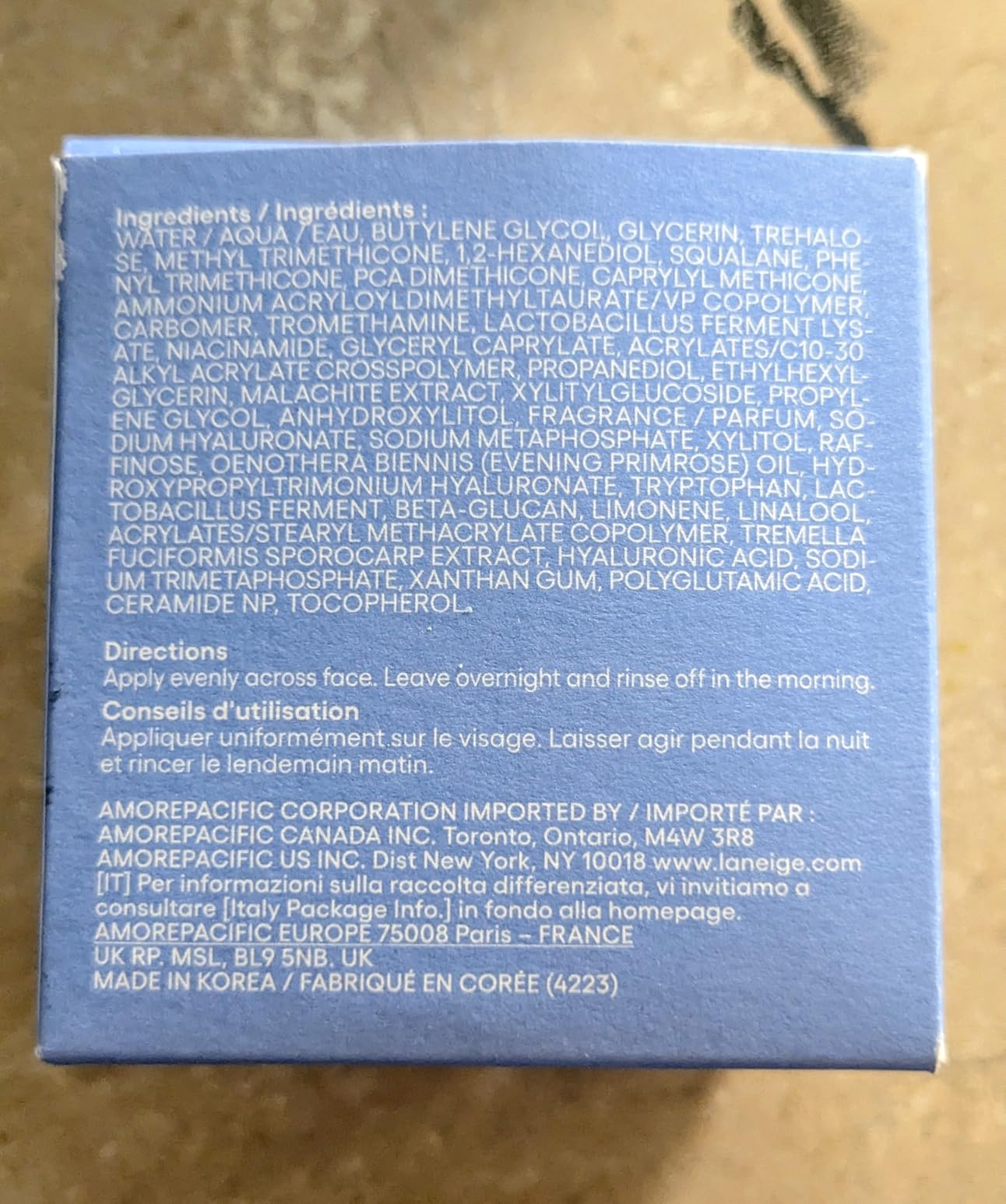 Laneige Water Sleeping Mask: Hydrating Korean Overnight Face Mask with Hyaluronic Acid Blend & Niacinamide, for Deep Hydration, Glowing Skin & Barrier Support | Korean Skin Care customer photo 1