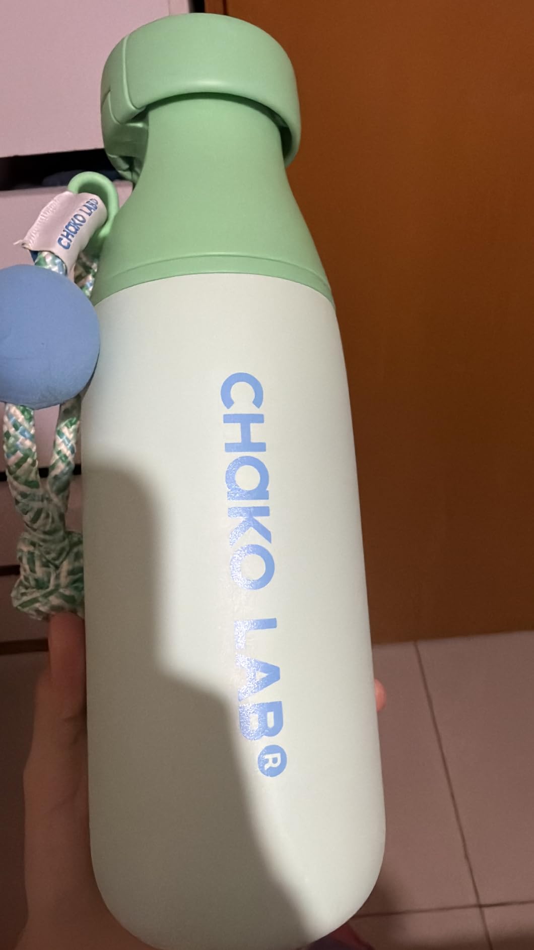 CHAKO LAB Insulated Water Bottle with Two Strap, BPA-Free Leak Proof, 17oz Bottle with Spout Lid & Straw customer photo 1