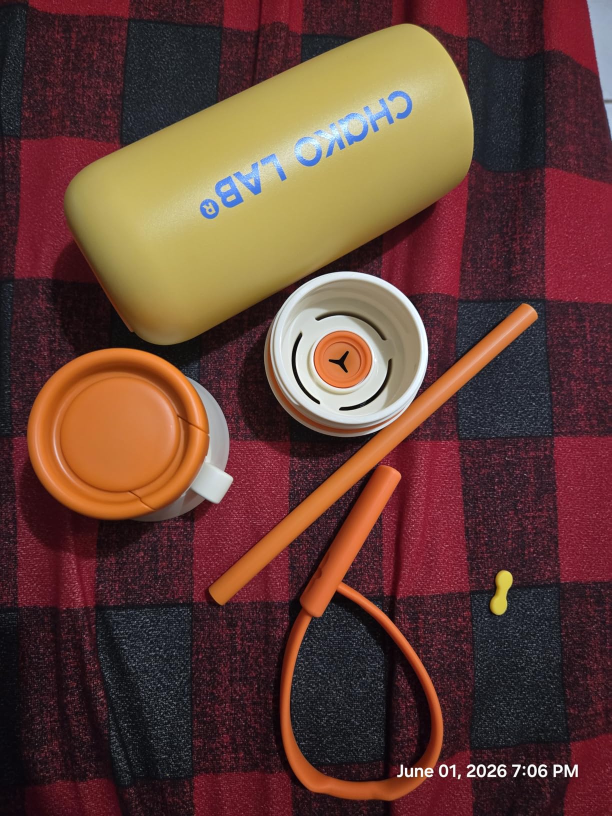 CHAKO LAB Insulated Water Bottle with Two Strap, BPA-Free Leak Proof, 17oz Bottle with Spout Lid & Straw customer photo 2