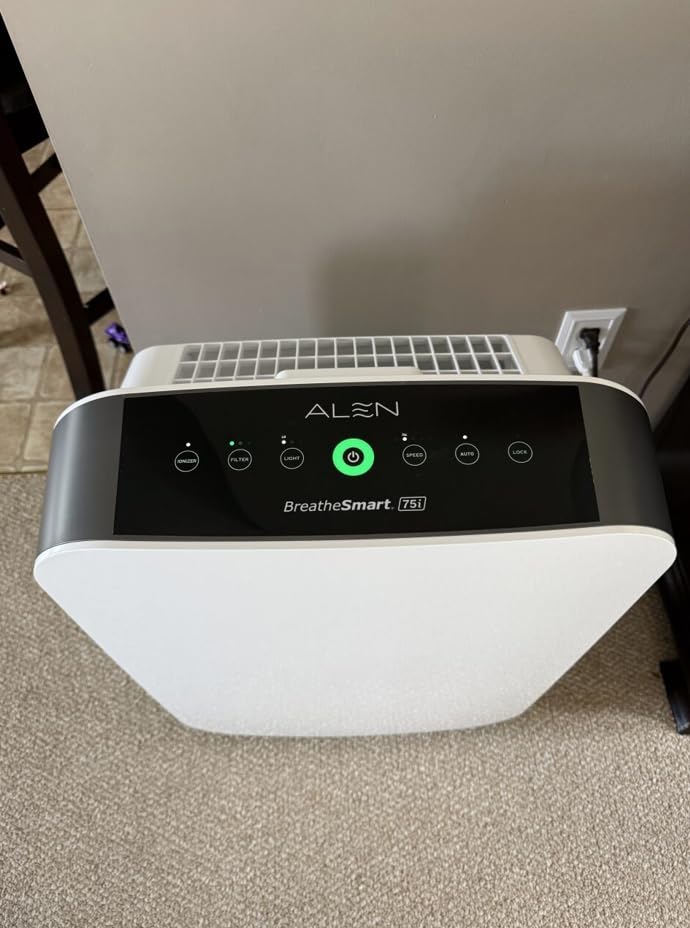 Alen 75i HEPA Air Purifier, Ultimate Filter, Covers 2,800 Sq Ft | For Odors, Mold, Smoke, Dust, Allergens, Viruses, Dander, Pet Fur with True HEPA filter. App to Control & Data customer photo 1