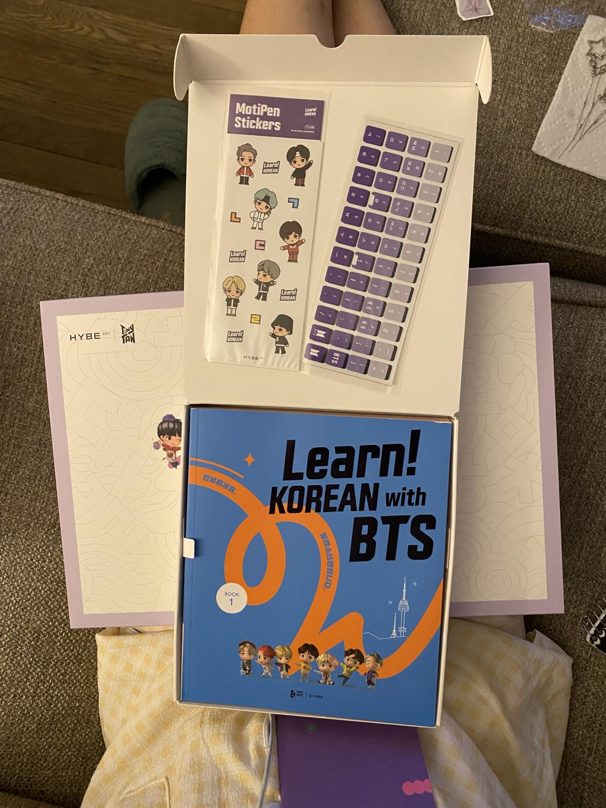 Learn! Korean with BTS (New Cover) & TinyTAN with MotiPen - 2 Complete Sets Bundle, Official BTS Merch, Army Gift, K-Pop Korean Study Kit & Collectible customer photo 1