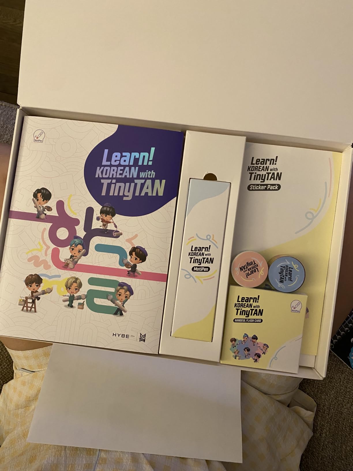 Learn! Korean with BTS (New Cover) & TinyTAN with MotiPen - 2 Complete Sets Bundle, Official BTS Merch, Army Gift, K-Pop Korean Study Kit & Collectible customer photo 2