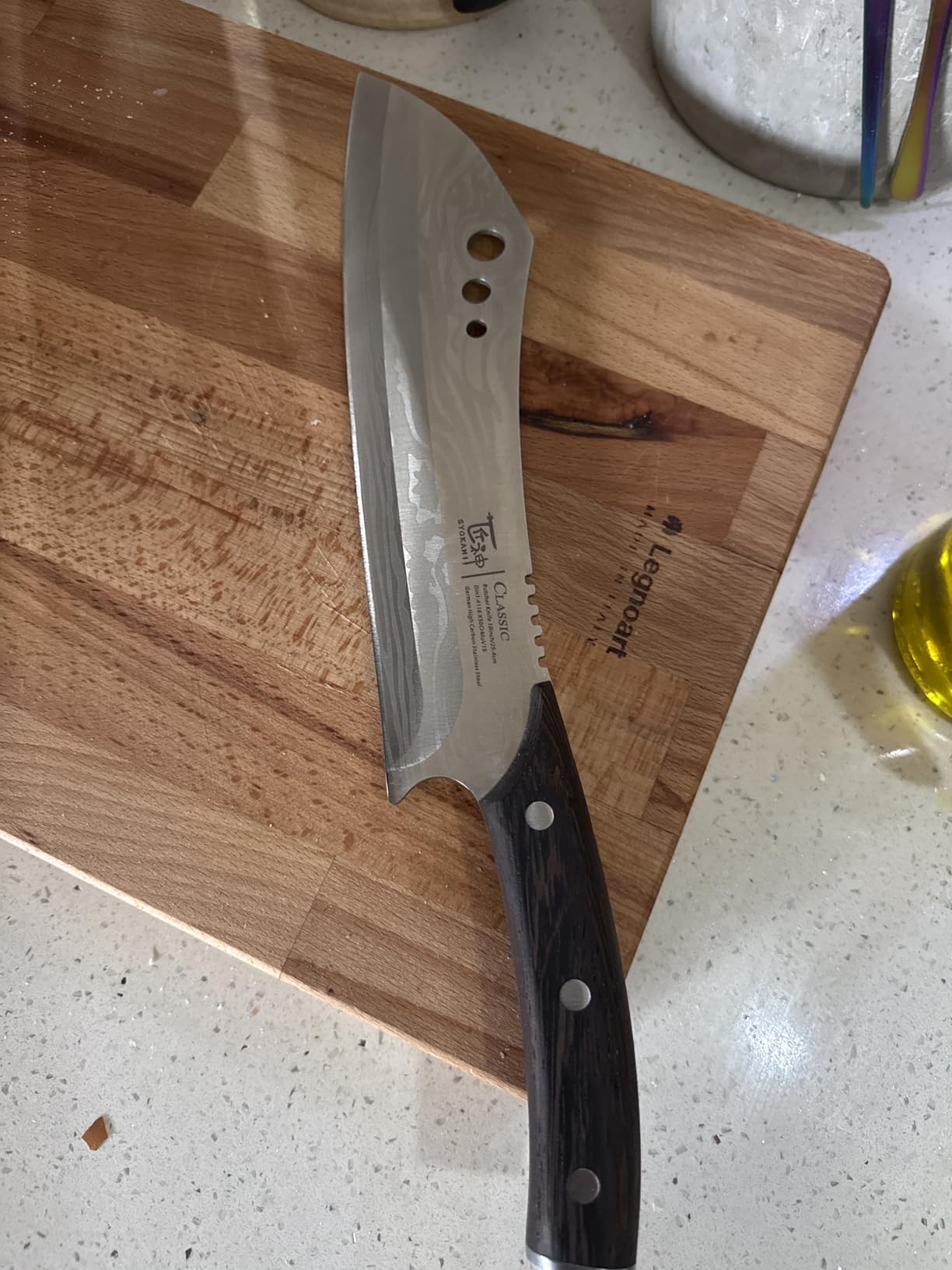 SYOKAMI Brisket Slicing Knife Set, Carving & Boning Knife for Meat & Turkey | Japanese Style High Carbon Steel Kitchen Knives Set for Home & BBQ, Wenge Wood Ergonomic Full Tang Handle, Ideal for Gift customer photo 2