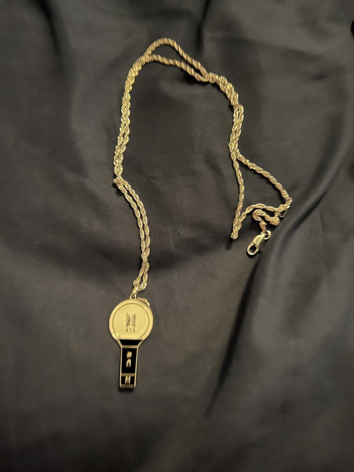 Army Lightstick Necklace Inspired Pendant 18K Gold Plated Jewelry Merch for Army Fans Gifts customer photo 1