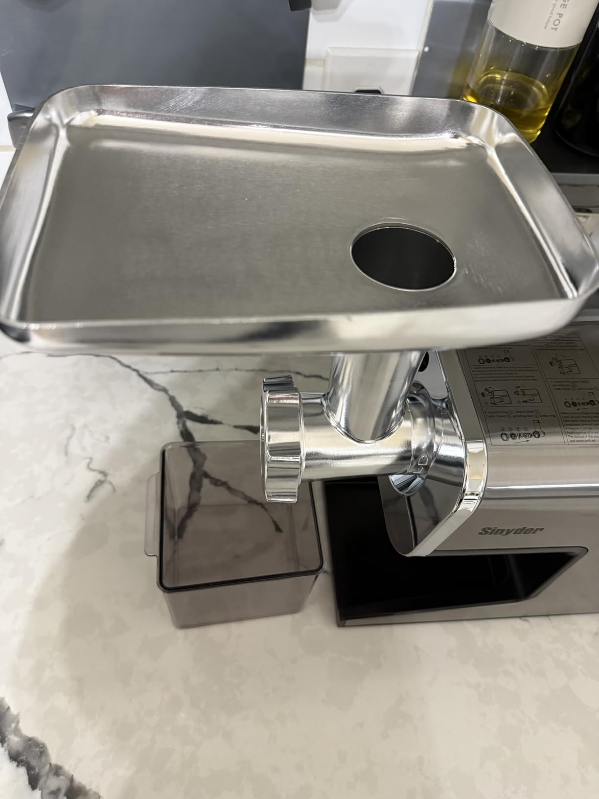 Sinyder 3000W Electric Meat Grinder 304 Stainless Steel Heavy Duty Mincer | Pure Copper Motor, Metal Gears, Dishwasher-Safe 304 Stainless Steel, 2 Blades & 3 Plates, Sausage Stuffer Tubes & Kubbe Kit customer photo 2