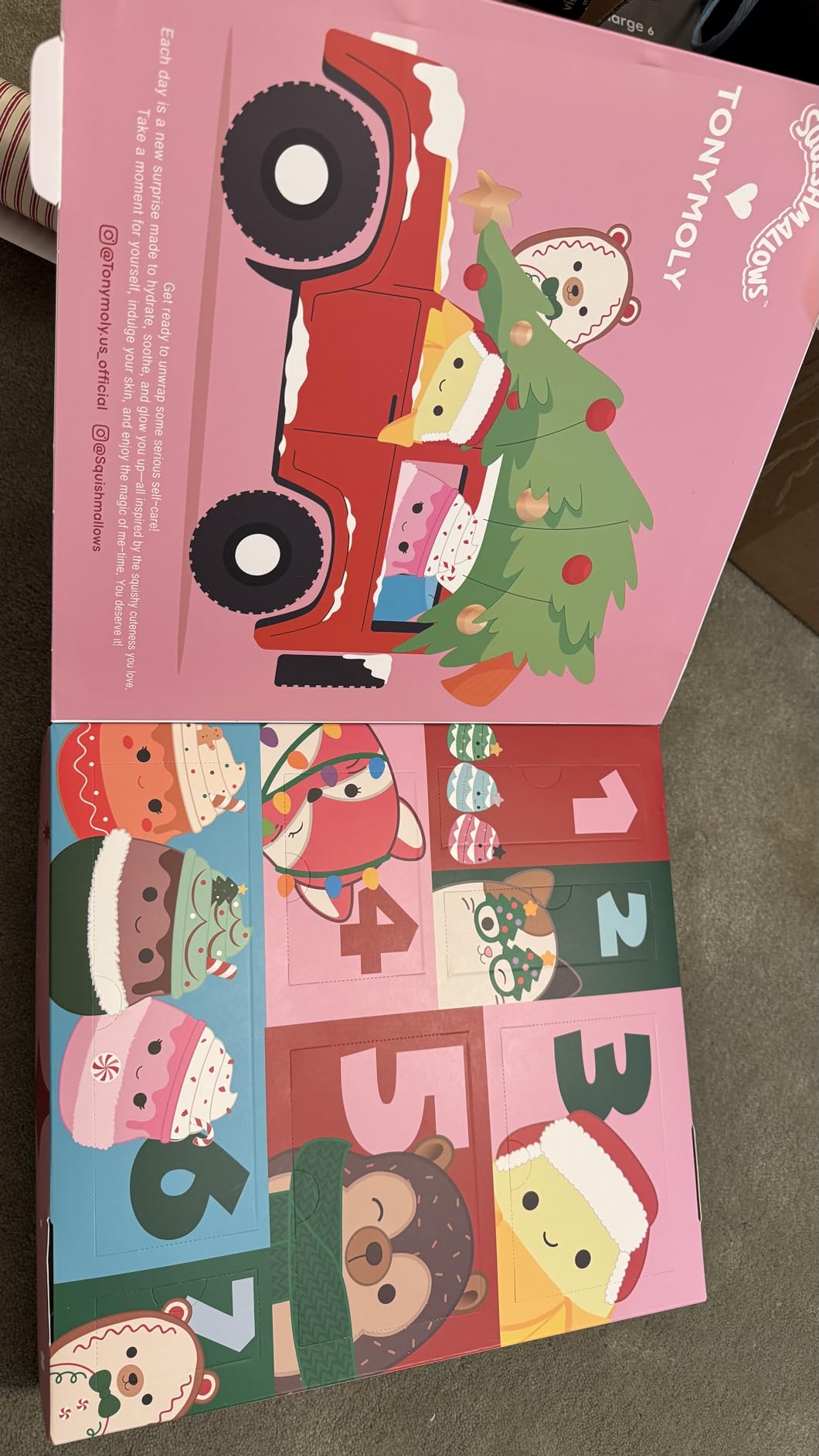 TONYMOLY x Squishmallows Advent Calendar 2025-7-Day Skincare Giftset with Hand Cream, Lip Gloss, Sheet Masks & Cute Holiday Set For Girls customer photo 2